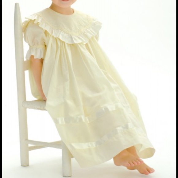Strasbury Heirloom Collection 2 pc. Girl’s Pale Yellow Cotton Dress Sz 6